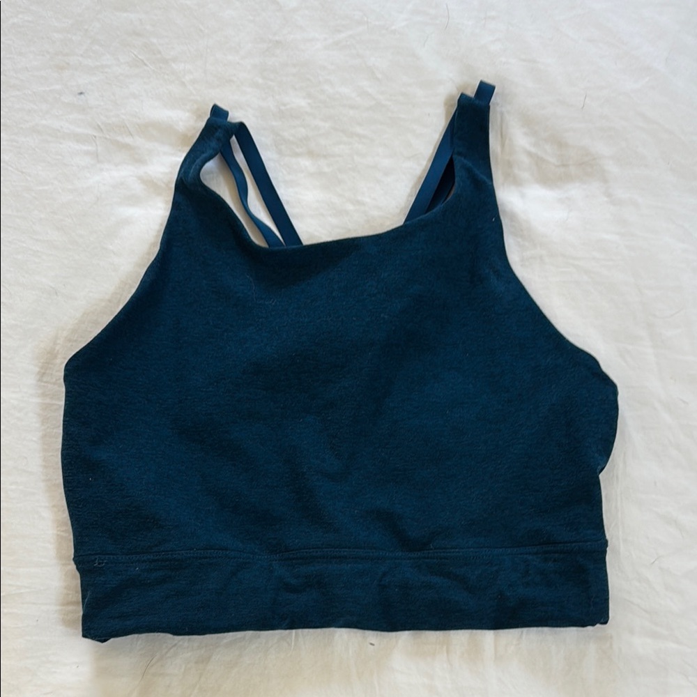 Beyond Yoga Deep Teal Strappy Crop Top